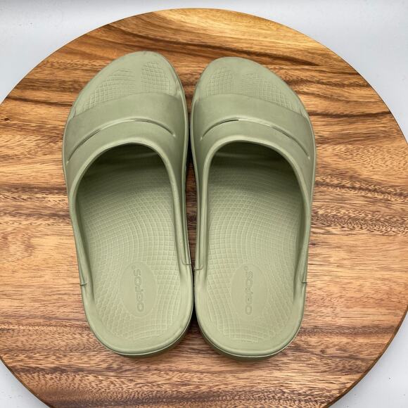 OOFOS OORIGINAL SPORT TACTICAL GREEN - MENS - Lamey Wellehan  Oofos Original Sandals Mens Size 9 Green Recovery Thong Comfort Casual Shoes